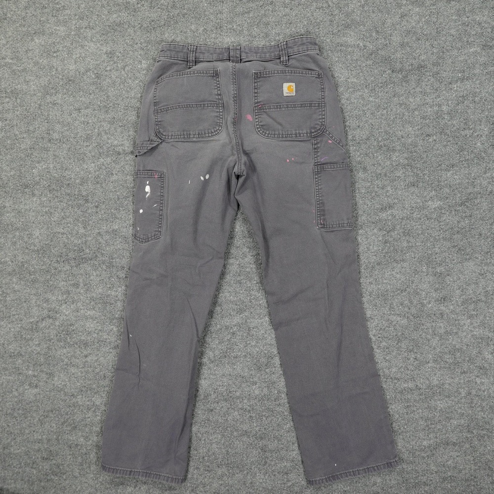 Carhartt Pants Womens 8 Gray Rugged Flex Loose Fit Canvas Work Utility Carpenter - Picture 3 of 11